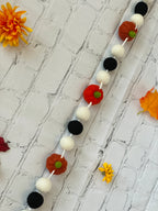 Felt Fall Pumpkin Garland, Fall Halloween Thanksgiving Autumn Décor, Pumpkin Garland, Felt Ball Garland, Fall Mantle Decor, 100% wool