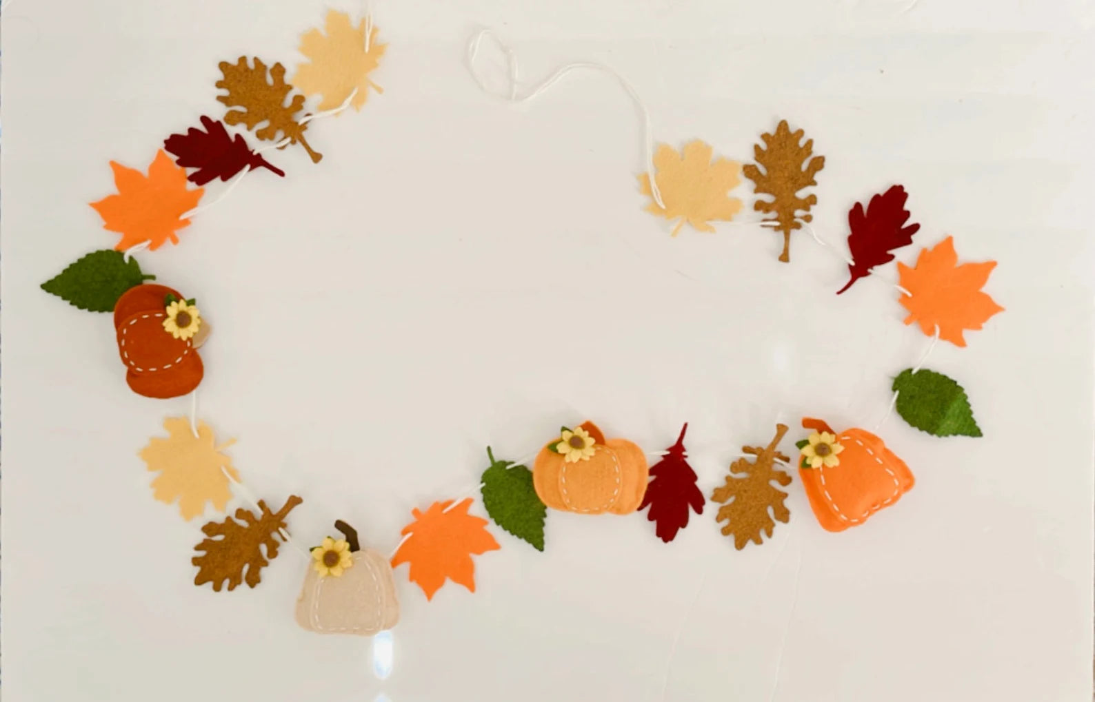 Pumpkin Garland, Fall Garland, Autumn Garland, Autumn Leaf, Fall Leaf, Felt Pumpkin, Fall Decor, Thanksgiving Garland, Autumn Bunting,