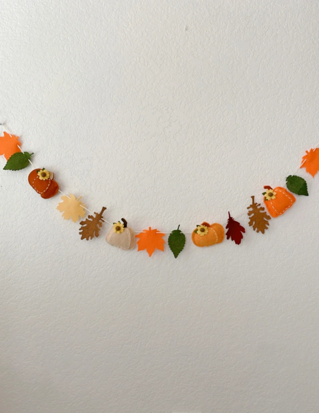 Pumpkin Garland, Fall Garland, Autumn Garland, Autumn Leaf, Fall Leaf, Felt Pumpkin, Fall Decor, Thanksgiving Garland, Autumn Bunting,