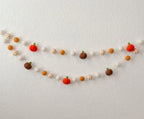 Felt Fall Pumpkin Garland, Fall Halloween Thanksgiving Autumn Décor, Pumpkin Garland, Felt Ball Garland, Fall Mantle Decor, 100% wool