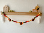 Turkey Felt Ball Garland: Handmade Thanksgiving Fall Decor