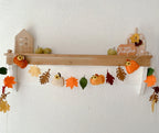 Pumpkin Garland, Fall Garland, Autumn Garland, Autumn Leaf, Fall Leaf, Felt Pumpkin, Fall Decor, Thanksgiving Garland, Autumn Bunting,