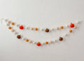 Felt Fall Pumpkin Garland, Fall Halloween Thanksgiving Autumn Décor, Pumpkin Garland, Felt Ball Garland, Fall Mantle Decor, 100% wool