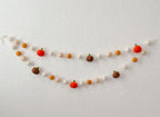 Felt Fall Pumpkin Garland, Fall Halloween Thanksgiving Autumn Décor, Pumpkin Garland, Felt Ball Garland, Fall Mantle Decor, 100% wool