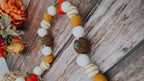 Felt Fall Pumpkin Garland, Fall Halloween Thanksgiving Autumn Décor, Pumpkin Garland, Felt Ball Garland, Fall Mantle Decor, 100% wool