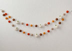 Felt Fall Pumpkin Garland, Fall Halloween Thanksgiving Autumn Décor, Pumpkin Garland, Felt Ball Garland, Fall Mantle Decor, 100% wool