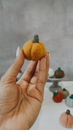 Felt Pumpkins, Fall Decor, 100% Wool, Thanksgiving, Set of 3 or 6 or 9 or 12