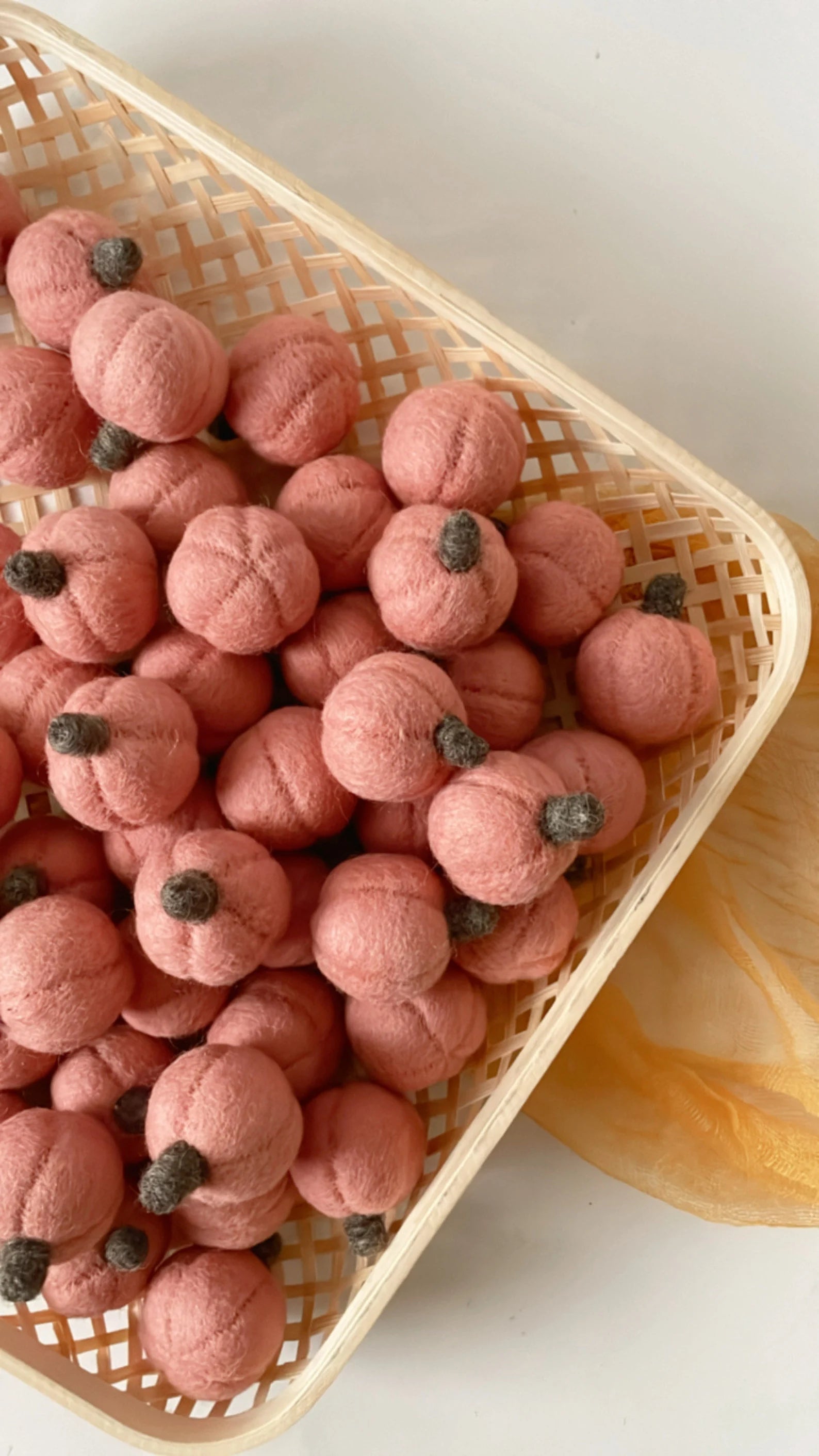 Felt Pumpkins, Fall Decor, 100% Wool, Thanksgiving, Set of 3 or 6 or 9 or 12