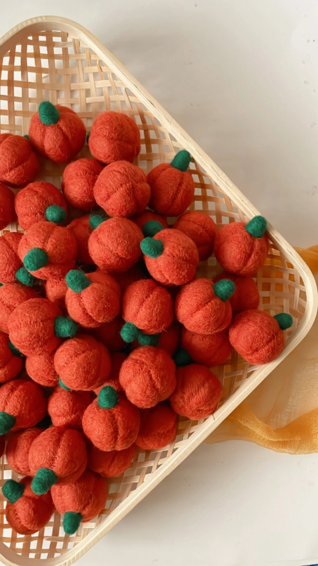 Felt Pumpkins, Fall Decor, 100% Wool, Thanksgiving, Set of 3 or 6 or 9 or 12