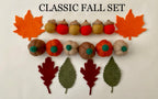 Fall Decoration Set, Pumpkin Sets, Autumn Leaf, Fall Leaf, Felt Pumpkin, Felt Acorns, Thanksgiving Halloween Farmhouse Tier Tray Decor Set