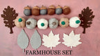 Fall Decoration Set, Pumpkin Sets, Autumn Leaf, Fall Leaf, Felt Pumpkin, Felt Acorns, Thanksgiving Halloween Farmhouse Tier Tray Decor Set
