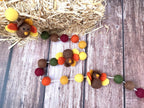 Turkey Felt Ball Garland: Handmade Thanksgiving Fall Decor