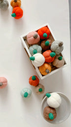 Felt Pumpkins, Fall Decor, 100% Wool, Thanksgiving, Set of 3 or 6 or 9 or 12