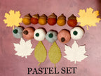 Fall Decoration Set, Pumpkin Sets, Autumn Leaf, Fall Leaf, Felt Pumpkin, Felt Acorns, Thanksgiving Halloween Farmhouse Tier Tray Decor Set
