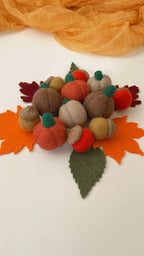 Fall Decoration Set, Pumpkin Sets, Autumn Leaf, Fall Leaf, Felt Pumpkin, Felt Acorns, Thanksgiving Halloween Farmhouse Tier Tray Decor Set