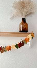 Fall Garland, Autumn Garland, Autumn Leaf, Fall Leaf, Wool Felt Leaves, Fall Decor, Thanksgiving Garland, Autumn Bunting, Halloween