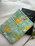 Hand-Block Printed Book Sleeve: Quilted Cotton Kindle Cover