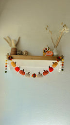 Handmade Felt Pumpkin Garland: Thanksgiving & Fall Decor