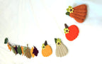 Handmade Felt Pumpkin Garland: Fall Autumn Leaf Decor