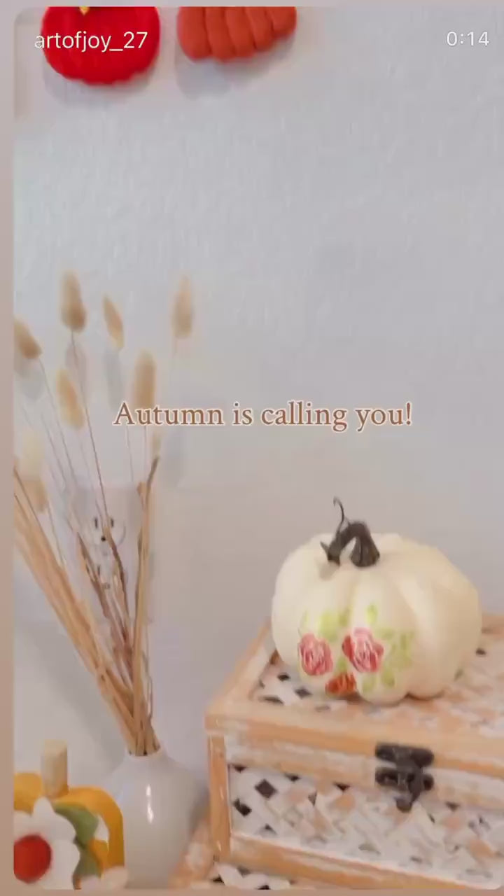 Handmade Felt Pumpkin Garland: Fall Autumn Leaf Decor