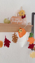 Pumpkin Garland, Fall Garland, Autumn Garland, Autumn Leaf, Fall Leaf, Felt Pumpkin, Fall Decor, Thanksgiving Garland, Autumn Bunting,
