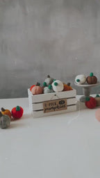Felt Pumpkins, Fall Decor, 100% Wool, Thanksgiving, Set of 3 or 6 or 9 or 12